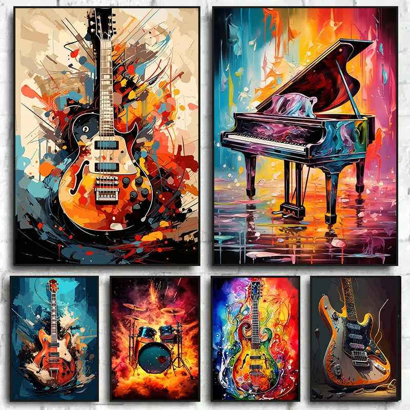 Abstract Colorful Art Musical  - đánh giá và giá Picture Of Musical Instrument