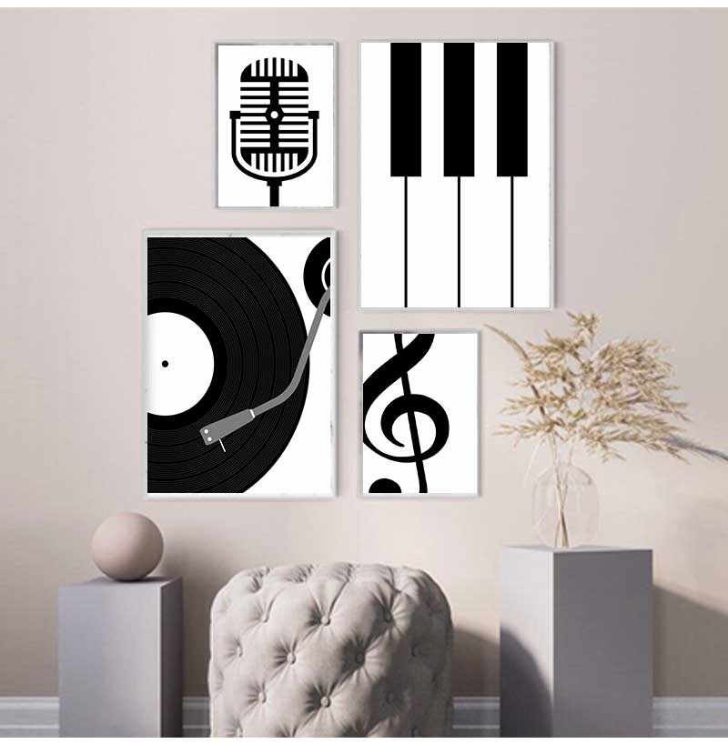 Minimalist Instrument Posters  - đánh giá và giá Picture Of Musical Instrument