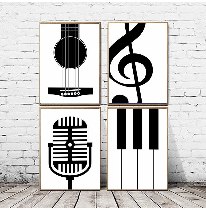 Minimalist Instrument Posters  - đánh giá và giá Picture Of Musical Instrument