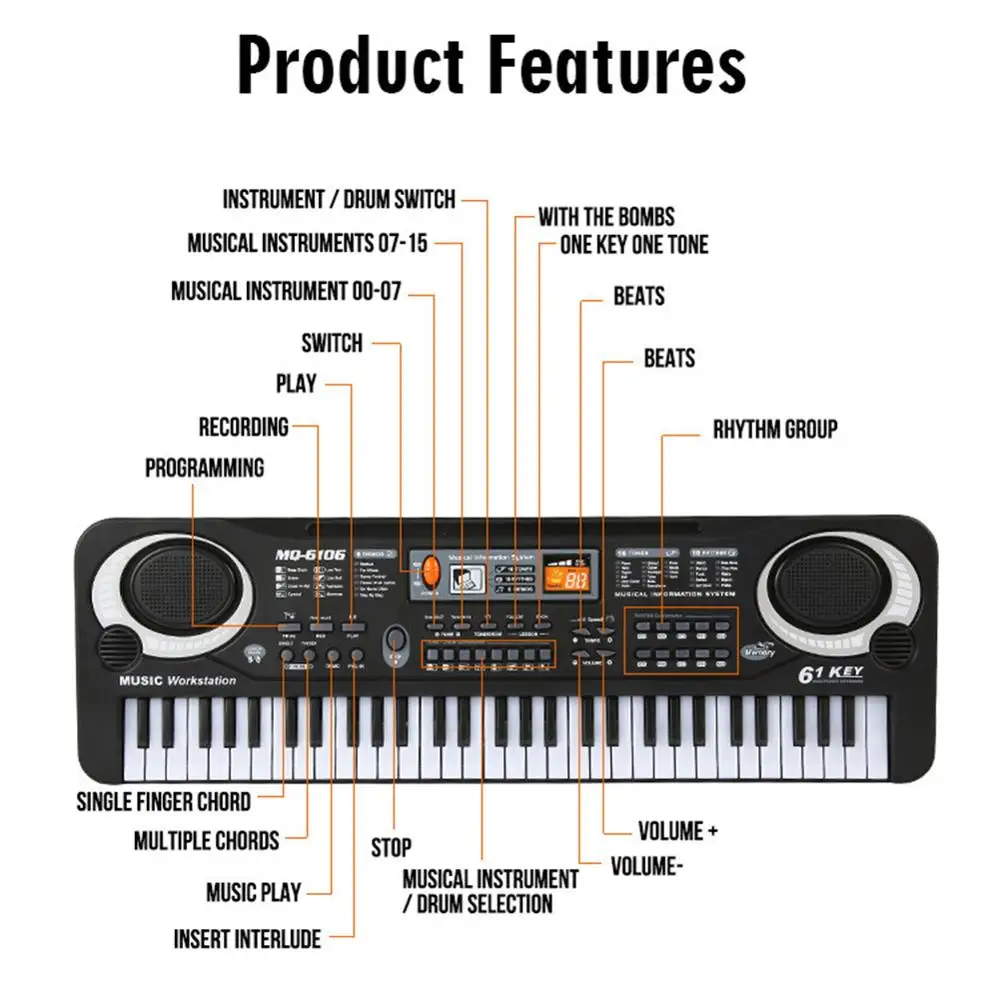 Kids Electronic Piano Keyboard - đánh giá và giá Musical Instrument Harmonium