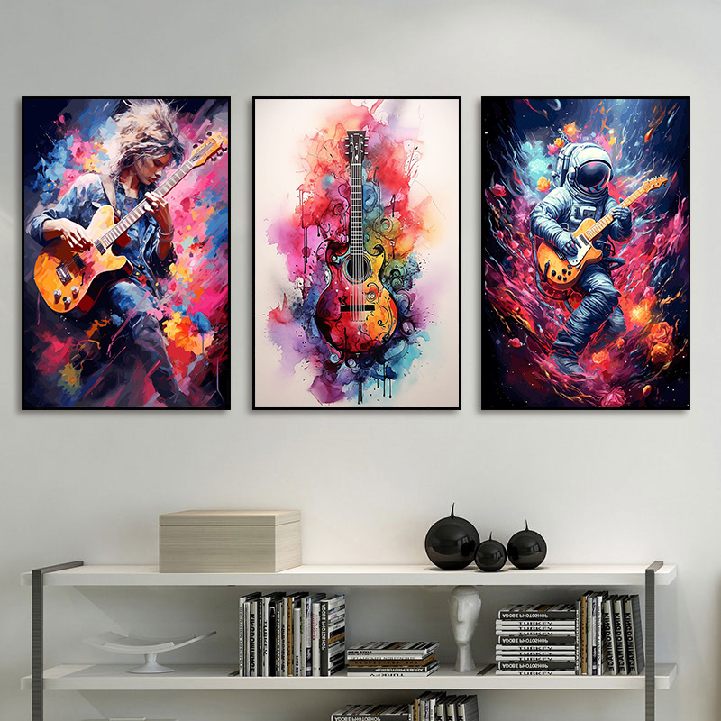 Frameless Abstract Colorful Ar - đánh giá và giá Picture Of Musical Instrument