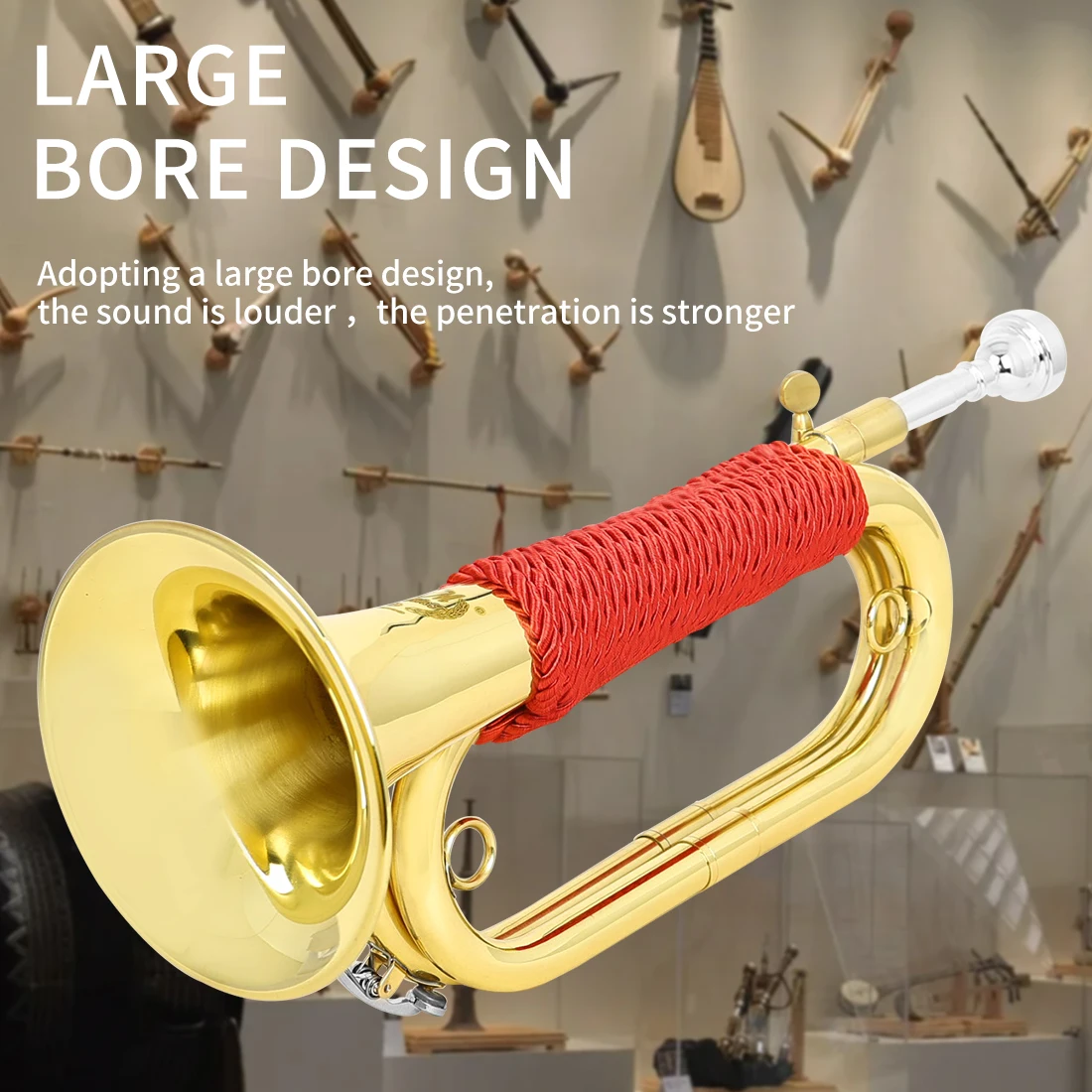 M MBAT Bugle Spanish Flugelhor - đánh giá và giá Musical Instrument Bugle